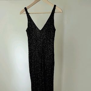 Carmen Marc Valvo beaded floor length mermaid gown